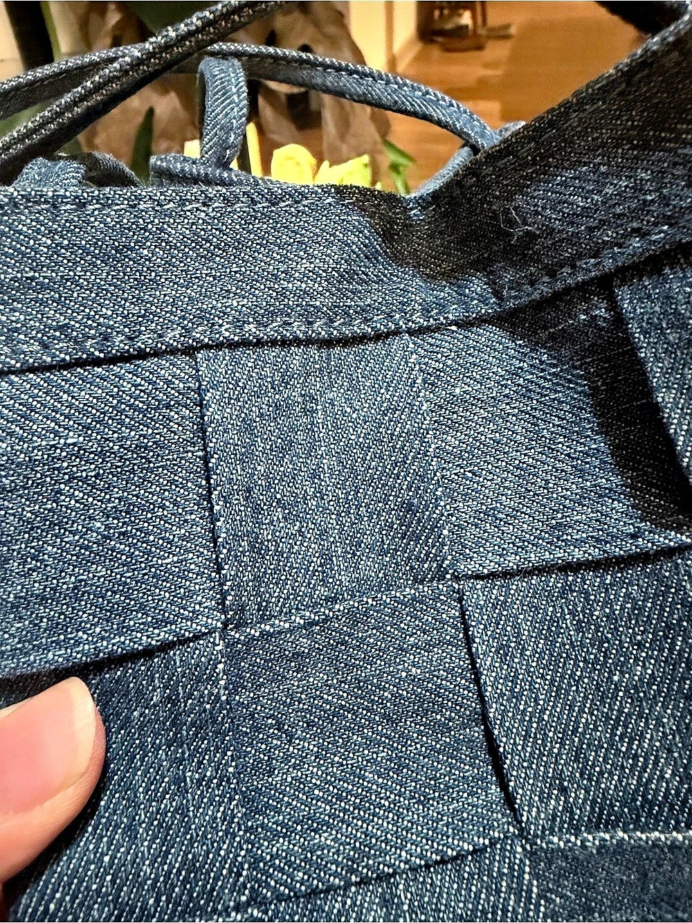 Spicy Capsoul Wonton Jeans Bag Blue Denim Tote - Picture 5 of 5
